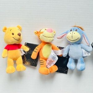 Disney Store Winnie the Pooh NuiMOs Pooh, Tiger & Eeyore Plush Dolls New RARE